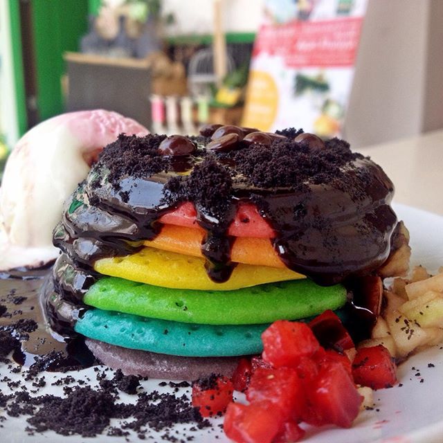 Fruity Rainbow Pancake