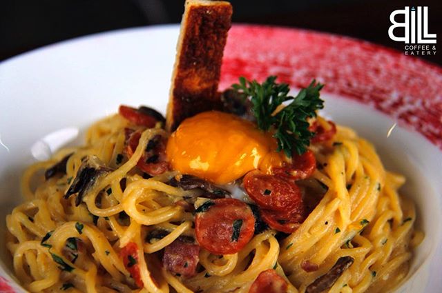 Bill Coffee Spaghetti Carbonara with Egg